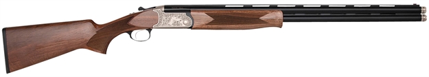 Picture of Charles Daly 930344 202A  Full Size 28 Gauge Break Open 3" 2Rd 26" Blued Vent Rib Barrel, Silver Engraved Aluminum Receiver, Checkered Walnut Stock 930.344