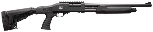 Picture of Charles Daly Chiappa 930.227 301 Tactical Black 12 Gauge 18.50" 3" 4+1 Side Folding W/Adjustable Comb Stock
