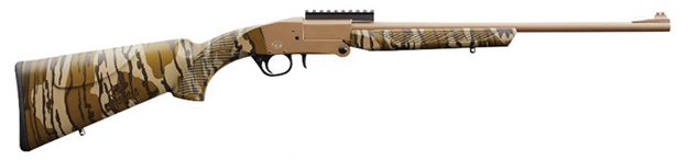 Picture of  Charles Daly 930270 101 Turkey 410 Gauge Break Open 3" 1Rd 20" Flat Dark Earth Cerakote Steel Barrel & Receiver, Fixed Mossy Oak Bottomland Synthetic Stock