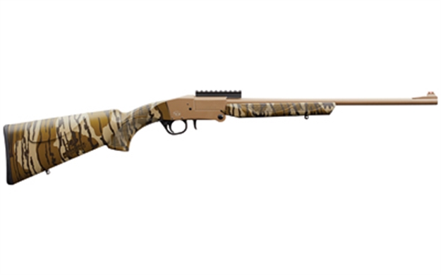 Picture of  Charles Daly 930270 101 Turkey 410 Gauge Break Open 3" 1Rd 20" Flat Dark Earth Cerakote Steel Barrel & Receiver, Fixed Mossy Oak Bottomland Synthetic Stock 8053800942799