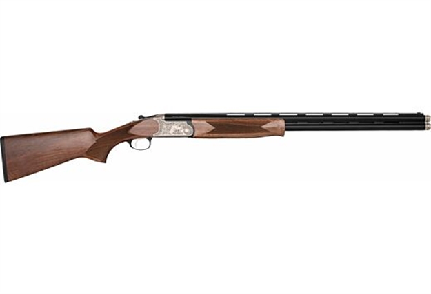 Picture of Charles Daly 930344 202A  Full Size 28 Gauge Break Open 3" 2Rd 26" Blued Vent Rib Barrel, Silver Engraved Aluminum Receiver, Checkered Walnut Stock 930.344 8053800946360