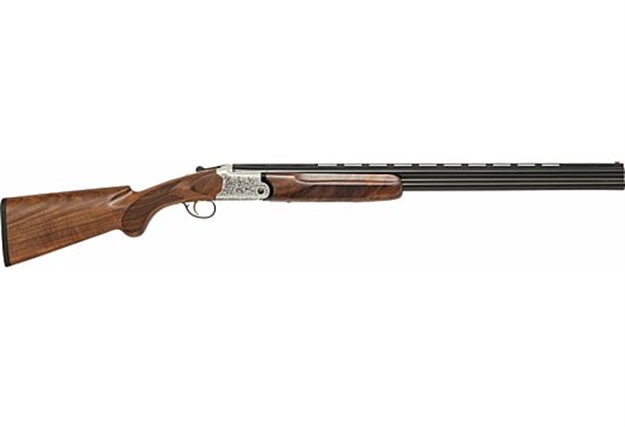 Picture of  Chiappa Firearms 930378 202Ae  12 Gauge Break Open 3" 2 28" Black Chrome Lined Vent Rib Barrel, Nickel-Plated Engraved Aluminum Receiver, Fixed Walnut Stock 8053800947305