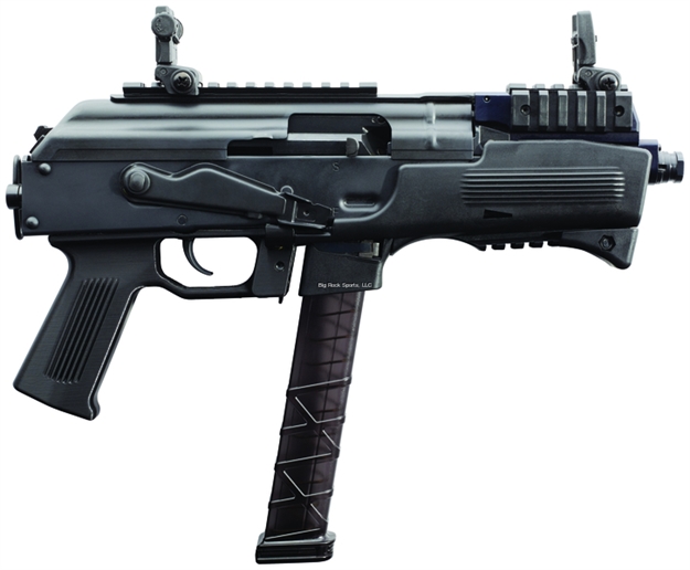 Picture of Charles Daly Pak-9 Semi-Auto Pistol, 9Mm, 6.3" Blued Bbl, Matte Black, Blowback System, Stock Adapt., 1 10-Rnd & 1 33-Rnd Mags CF440.130