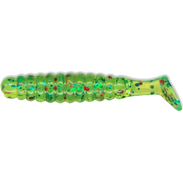 Picture of Slider Crappie/Panfish Grub W/Vibratail, 1 1/2", Chartreuse Multi, 18/Pack CSG5M
