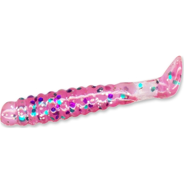 Picture of Charlie Brewer Slider Crappie Grub 1.5" Cotton Candy CSGG368 34398203682