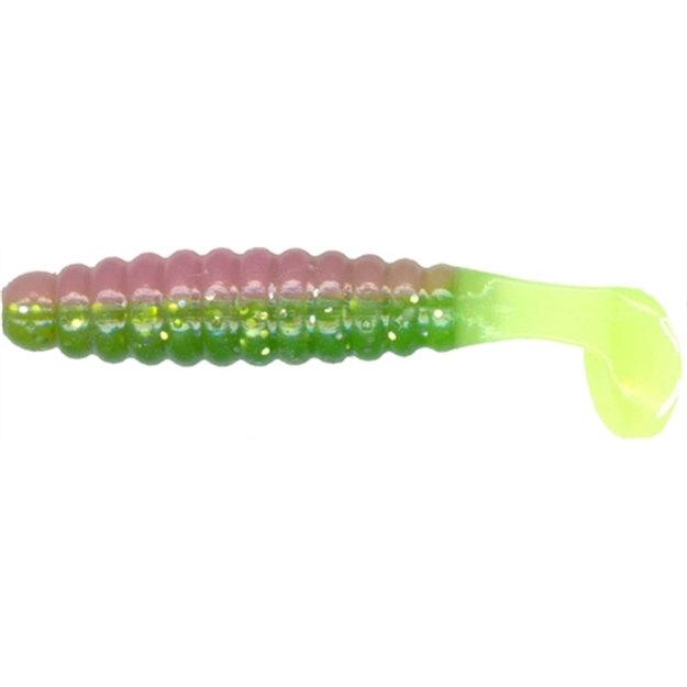 Picture of Slider Crappie/Panfish Grub W/Vibratail, 1 1/2", Chicken, 18/Pack CSGFL38 034398222607