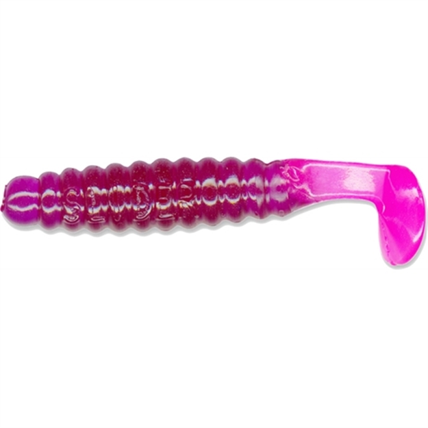 Picture of Charlie Brewer Slider Crappie Grub 1.5" Pur/Pink 15Bg CSGF2