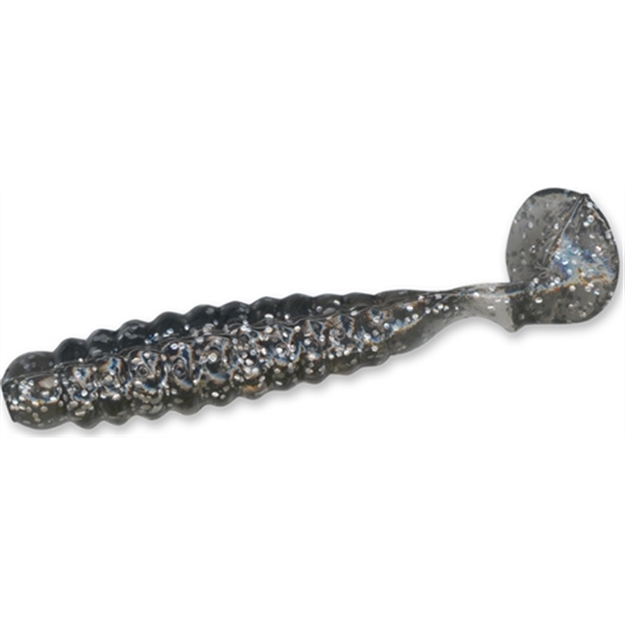 Picture of Slider Crappie/Panfish Grub W/Vibratail, 1 1/2", Smoke Glitter, 18/Pack CSGG7