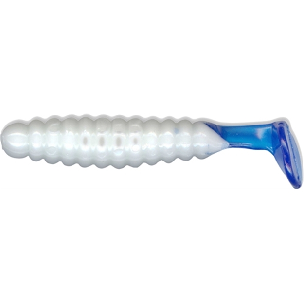 Picture of Charlie Brewer Slider Crappie Grub 1.5" Wh/Bl TL 15Bg CSG46