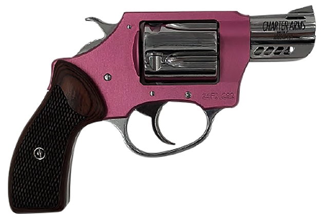 Picture of  Charter Arms 53804 Off Duty Coyote 380 Acp 5Rd 2" High Polished Ported Barrel & Cylinder, Lavender Aluminum Frame, Rosewood Checkered Grip, Standard Hammer 678958538045
