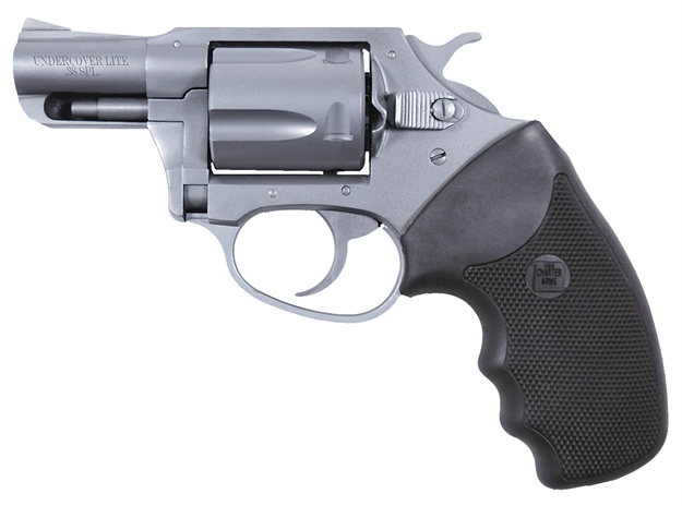 Picture of  Charter Arms 53820 Undercover Lite Compact 38 Special, 5 Shot 2" Stainless Steel Barrel & Cylinder, Anodized Aluminum Frame W/Black Finger Grooved Rubber Grip, Exposed Hammer 678958538205