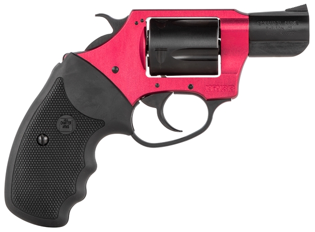 Picture of  Charter Arms 53824 Undercover Lite Small 38 Special, 5 Shot 2" Black Passivate Stainless Steel Barrel & Cylinder, Red Aluminum Frame W/Black Finger Grooved Rubber Grip, Exposed Hammer 678958538243