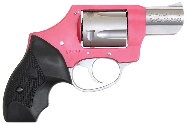 Picture of  Charter Arms 53831 Undercover Lite Pink Lady Small 38 Special, 5 Shot 2" Stainless Steel Barrel & Cylinder, Pink Aluminum Frame W/Black Finger Grooved Rubber Grip, Concealed Hammer 678958538311
