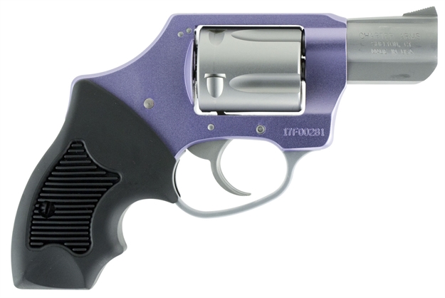 Picture of  Charter Arms 53841 Undercover Lite Lavender Lady Small 38 Special 5Rd 2" Stainless Steel Barrel & Cylinder, Lavender Aluminum Frame, Black Finger Grooved Rubber Grip, Concealed Hammer