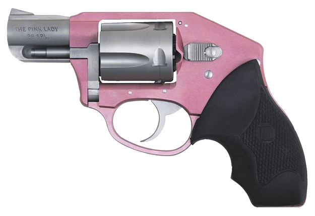 Picture of  Charter Arms 53851 Undercover Lite Chic Lady Small 38 Special 5 Shot 2" High Polished Stainless Steel Barrel & Cylinder, Pink Aluminum Frame W/Black Finger Grooved Rubber Grip, Concealed Hammer 678958538519