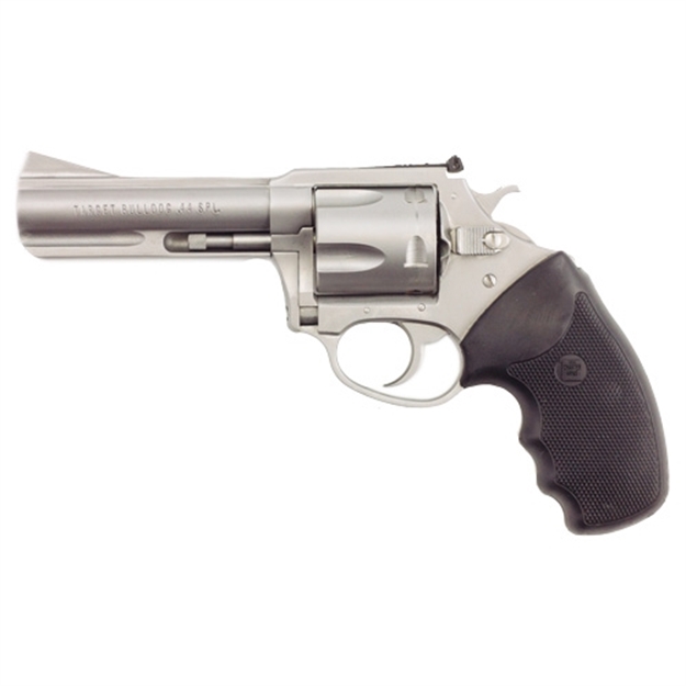 Picture of  Charter Arms 74442 Bulldog Target Large 44 Special, 5 Shot 4.20" Matte Stainless Steel Barrel, Cylinder & Frame W/Black Finger Grooved Rubber Grip