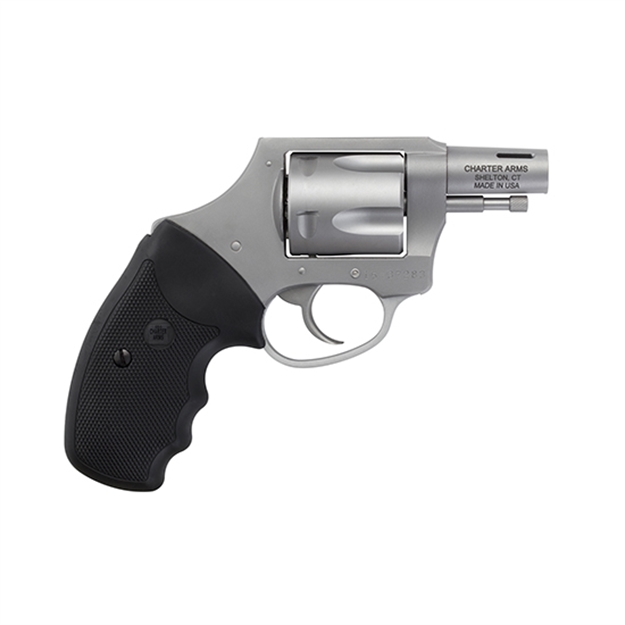 Picture of  Charter Arms 74429 Boomer  Large 44 Special, 5 Shot 2" Matte Stainless Steel Ported/Tapered Barrel, Matte Stainless Cylinder & Frame W/Black Finger Grooved Rubber Grip 678958744293