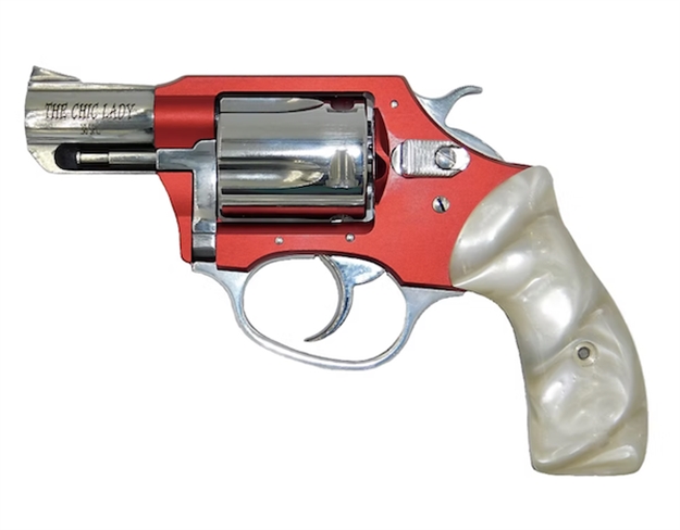 Picture of Charter Arms 53826 Chic Lady  38 Special 5 Shot 2" High Polished Stainless Barrel & Cylinder, Red Anodized Aluminum Frame, White Pearlite Grip, Exposed Hammer 53826-CHT 678958538267