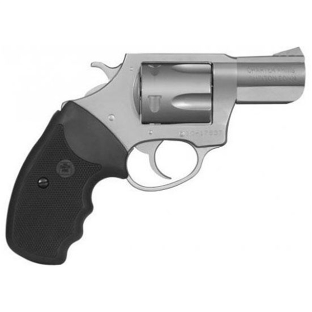 Picture of  Charter Arms 73520 Mag Pug  Large 357 Mag, 5 Shot 2.20" Matte Stainless Steel Ported Barrel, Matte Stainless Steel Cylinder & Frame W/Black Finger Grooved Rubber Grip