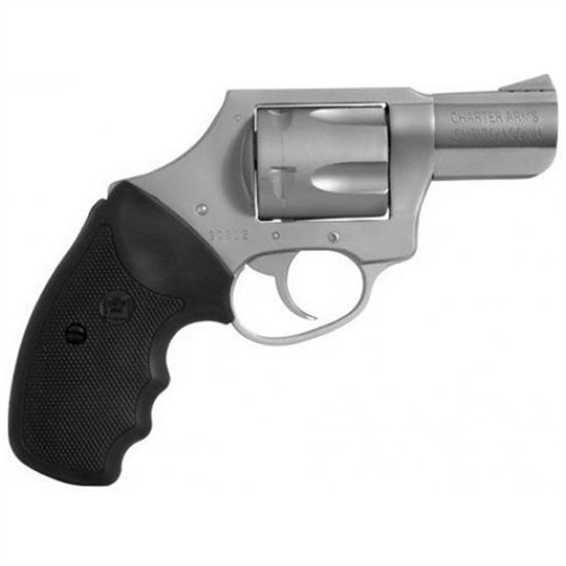 Picture of  Charter Arms 73521 Mag Pug  357 Mag, 5 Shot 2.20" Matte Stainless Steel Barrel, Cylinder & Frame W/Black Finger Grooved Rubber Grip
