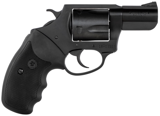 Picture of  Charter Arms 63520 Mag Pug  Large 357 Mag, 5 Shot 2.20" Black Nitride Steel Barrel, Cylinder & Frame W/Black Finger Grooved Rubber Grip 678958635201