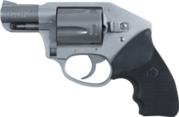 Picture of  Charter Arms 53811 Off Duty  Small 38 Special, 5 Shot 2" Stainless Steel Barrel & Cylinder, Anodized Aluminum Frame W/Black Finger Grooved Rubber Grip