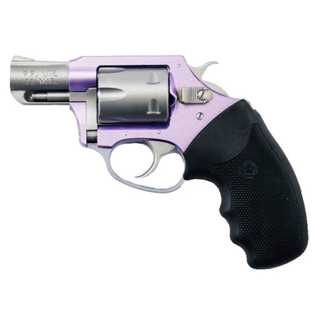 Picture of  Charter Arms 52340 Pathfinder Lavender Lady Small Frame 22 Wmr 8Rd 2" Stainless Steel Barrel, Lavender Aluminum Frame, Stainless Cylinder, Black Finger Grooved Rubber Grip, Exposed Hammer