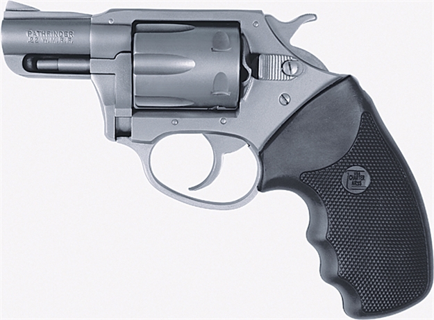 Picture of  Charter Arms 72324 Pathfinder  Small 22 Wmr, 8 Shot 2" Stainless Steel Barrel  & Cylinder, Anodized Aluminum Frame W/Black Finger Grooved Rubber Grip, Exposed Hammer 678958723243