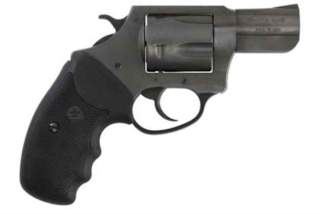 Picture of  Charter Arms 64520 Pitbull  45 Acp, 5 Shot 2.50" Black Nitride Steel Barrel, Cylinder & Frame W/Black Finger Grooved Rubber Grip