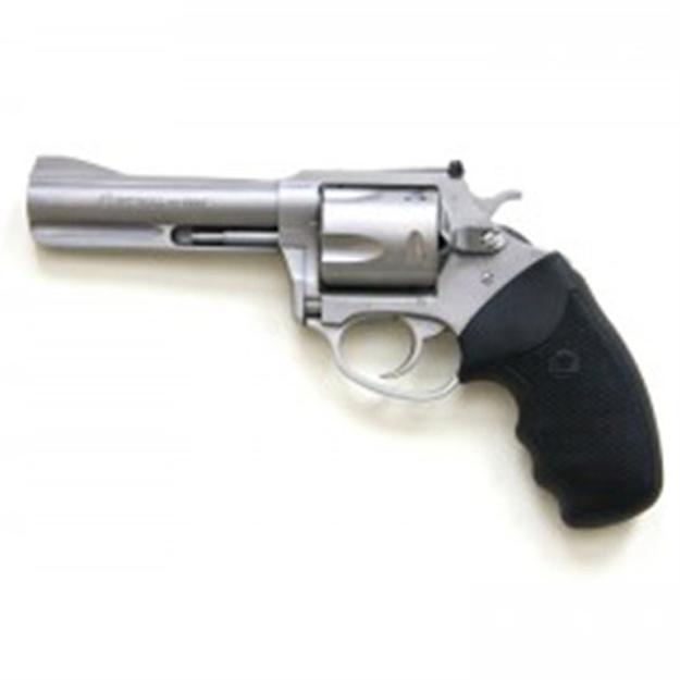 Picture of  Charter Arms 74042 Pitbull  40 S&W 5 Shot 4.20" Matte Stainless Steel Barrel, Cylinder & Frame W/Black Finger Grooved Rubber Grip 678958740424