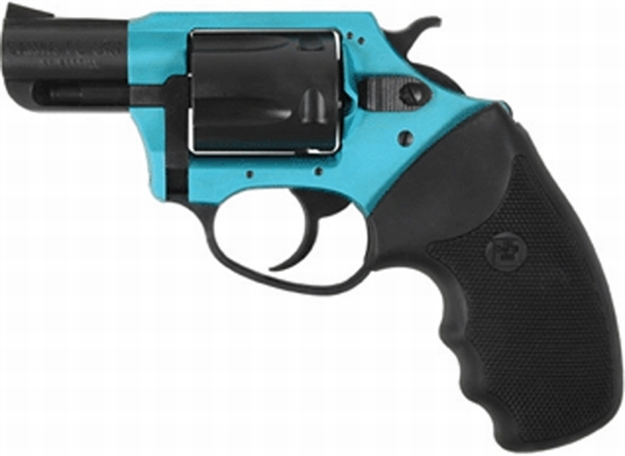 Picture of  Charter Arms 53864 Undercover Lite Santa FE Sky Small 38 Special, 5 Shot 2" Black Stainless Steel Barrel & Cylinder, Turquoise Aluminum Frame W/Black Finger Grooved Rubber Grip, Exposed Hammer