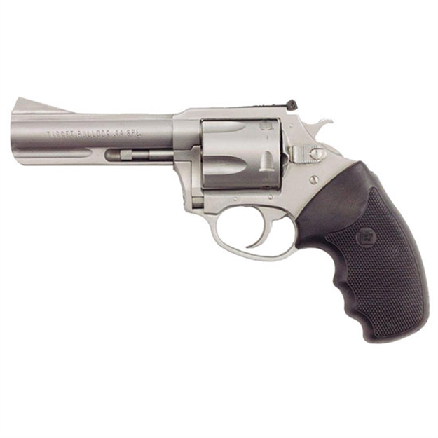 Picture of  Charter Arms 74442 Bulldog Target Large 44 Special, 5 Shot 4.20" Matte Stainless Steel Barrel, Cylinder & Frame W/Black Finger Grooved Rubber Grip