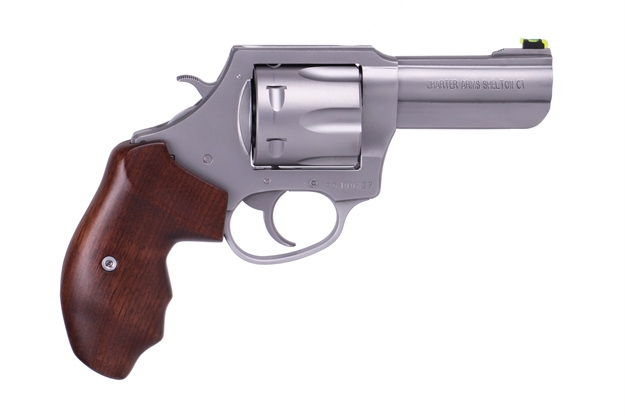 Picture of Charter Arms The Professional V Revolver, 357 Mag, 6 Shot, Stainless Steel, Wooden Grips, Litepipe Fixed Sights, 3" Barrel 73526 678958735260