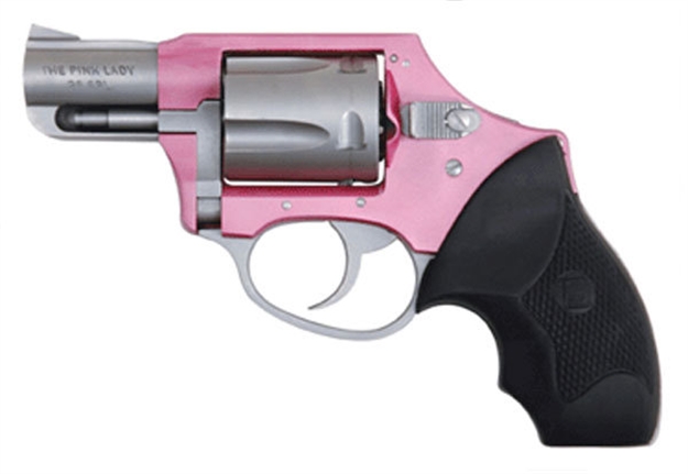 Picture of  Charter Arms 53831 Undercover Lite Pink Lady Small 38 Special, 5 Shot 2" Stainless Steel Barrel & Cylinder, Pink Aluminum Frame W/Black Finger Grooved Rubber Grip, Concealed Hammer