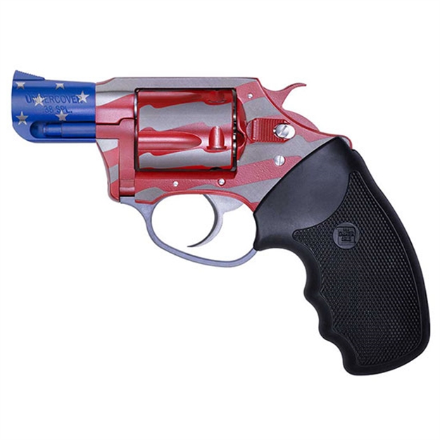 Picture of  Charter Arms 23872 Undercover The Old Glory Small 38 Special, 5 Shot 2" American Flag Stainless Steel Barrel & Cylinder, American Flag Aluminum Frame W/Black Finger Grooved Rubber Grip, Exposed Hammer 678958238723