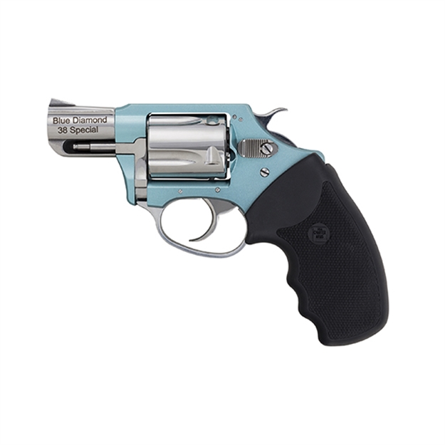 Picture of Charter Arms 53879 Undercover Lite Blue Diamond 38 Special 5Rd 2" Hi-Polished Stainless Barrel/Cylinder, Aluminum Frame W/Blue Diamond Finish, Finger Grooved Black Rubber Grip 678958538793