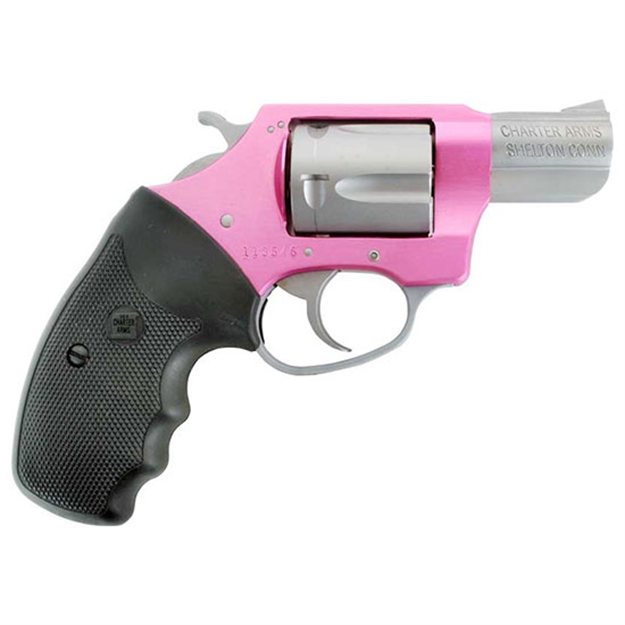Picture of  Charter Arms 93830 Undercover Southpaw 38 Special, 5 Shot 2" Matte Stainless Steel Barrel & Cylinder, Pink Aluminum Frame W/Black Finger Grooved Rubber Grip, Exposed Hammer 678958938302