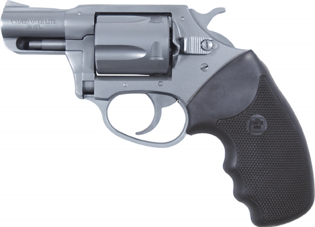Picture of  Charter Arms 53820 Undercover Lite Compact 38 Special, 5 Shot 2" Stainless Steel Barrel & Cylinder, Anodized Aluminum Frame W/Black Finger Grooved Rubber Grip, Exposed Hammer