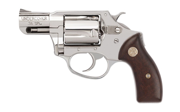 Picture of  Charter Arms 73829 Undercover  Small 38 Special, 5 Shot 2" High Polished Stainless Steel Barrel, Cylinder & Frame W/Wood Grip, Exposed Hammer