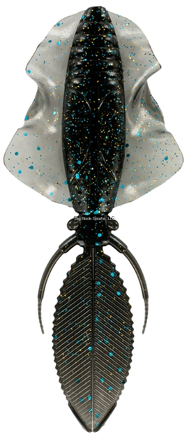 Picture of Chasebaits Flip Flop, Black & Blue Craw, 4.25" Soft Plastic, 6Pcs