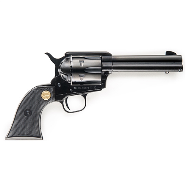 Picture of  Chiappa Firearms Cf340261 Saa 1873  Medium Frame 17 Hmr 6 Shot, 4.75" Blued Steel Barrel, Blued Steel Frame, Blued Cylinder, Black Plastic Grip, Exposed Hammer