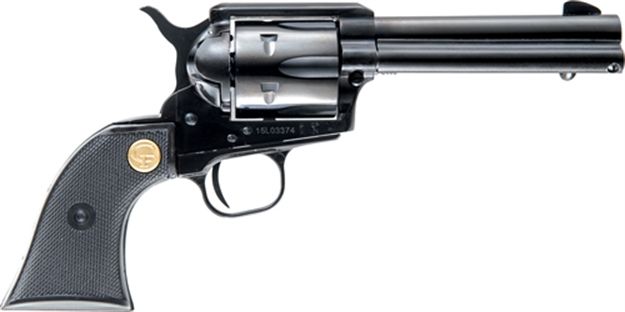 Picture of  Chiappa Firearms Cf340261 Saa 1873  Medium Frame 17 Hmr 6 Shot, 4.75" Blued Steel Barrel, Blued Steel Frame, Blued Cylinder, Black Plastic Grip, Exposed Hammer 053670717022