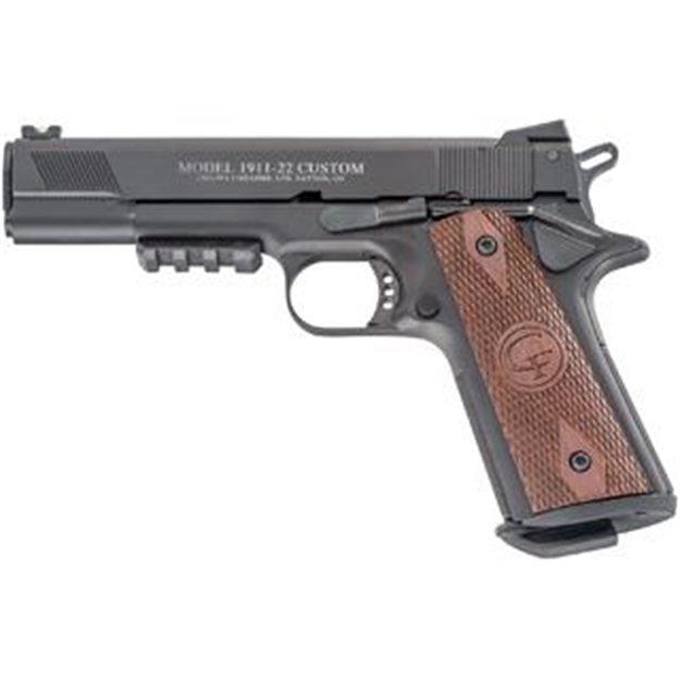 Picture of Chiappa Firearms 1911-22 Custom .22Lr 5" 10Rd Rail Black/Wood