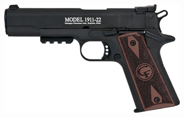 Picture of Chiappa Firearms 1911-22 Target .22Lr 5" AS 10Rd Black W/Rail!