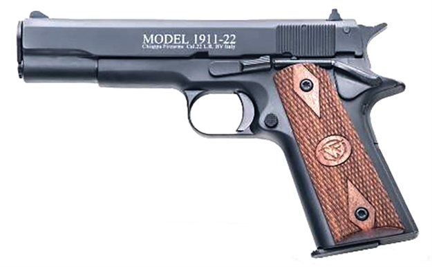 Picture of Chiappa Firearms 1911 Pistol 22Lr 5" Bbl Blk,Wood GP 2/10