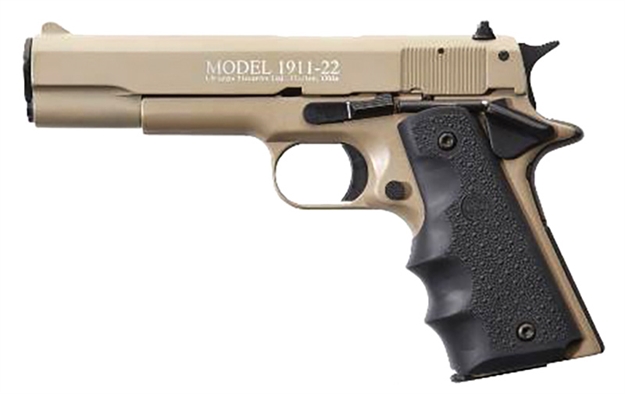 Picture of Chiappa Firearms 1911 Pistol 22Lr 5" Bbl Tan,Hogue Gp2/10 401.120