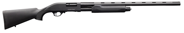 Picture of Charles Daly 930198 301  Full Size 12 Gauge Pump 3" 4+1 28" Black Vent Rib Barrel, Matte Black Aluminum Grooved Receiver, Fixed Black Synthetic Stock, Beretta/Benelli Mobil Choke Tube System 930.198