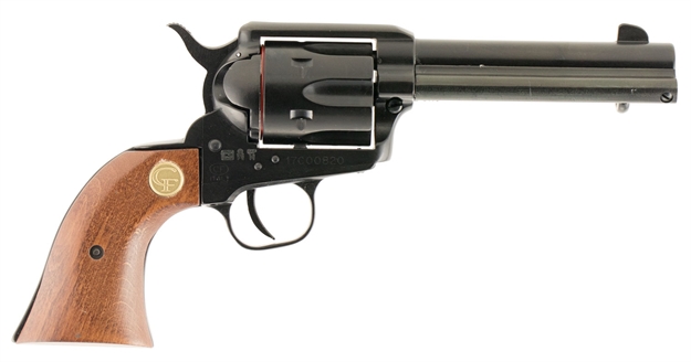 Picture of  Chiappa Firearms 340053 Saa 1873  Medium Frame 22 LR 6 Shot, 4.75" Blued Steel Barrel, Blued Steel Frame, Blued Cylinder, Wood Grip, Exposed Hammer 8053670712393