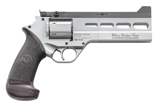Picture of Chiappa Firearms 340302 Rhino Match Master 38 Special 6 Shot, 6" Gray Pvd Steel Vent Rib Barrel & Cylinder, Gray Pvd Aluminum Frame, Black Hogue Micarta Grip, Exposed Hammer 340.302