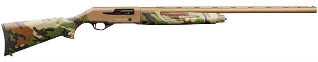Picture of  Charles Daly 930328 601  12 Gauge 4+1 3" 28" Vent Rib Barrel, Flat Dark Earth Finish Aluminum Receiver, Woodland Camo Synthetic Stock, Includes 3 Choke Tubes